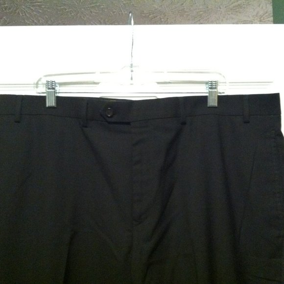 RALPH LAUREN MEN'S BLACK 80%POLYESTER 18%RAYON 2%SPANDEX DRESS PANTS SIZE: 40/32